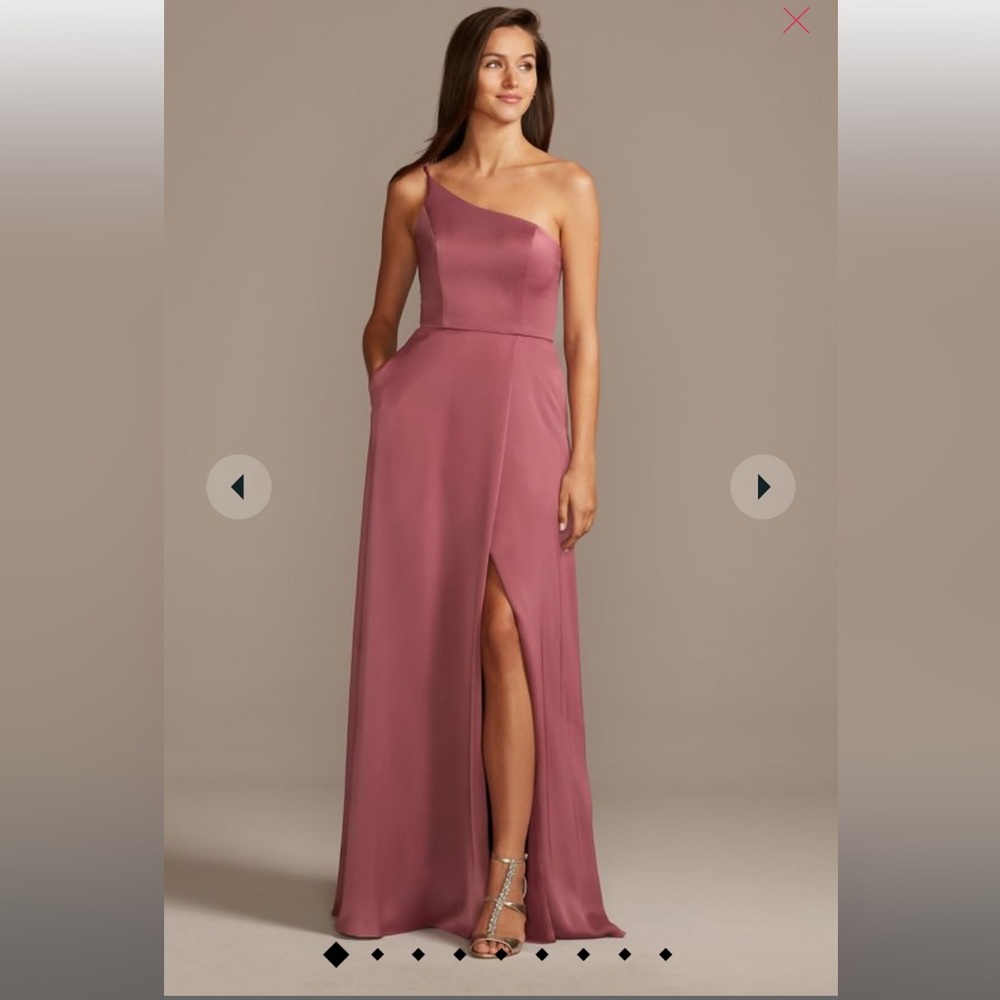 Crepe-back satin one-shoulder bridesmaid/Gown dress